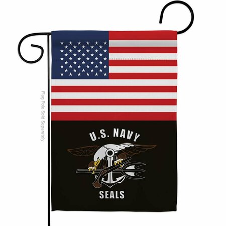 GUARDERIA 13 x 18.5 in. US Navy Seals Garden Flag with Armed Forces Double-Sided Decorative Vertical Flags GU4208815
